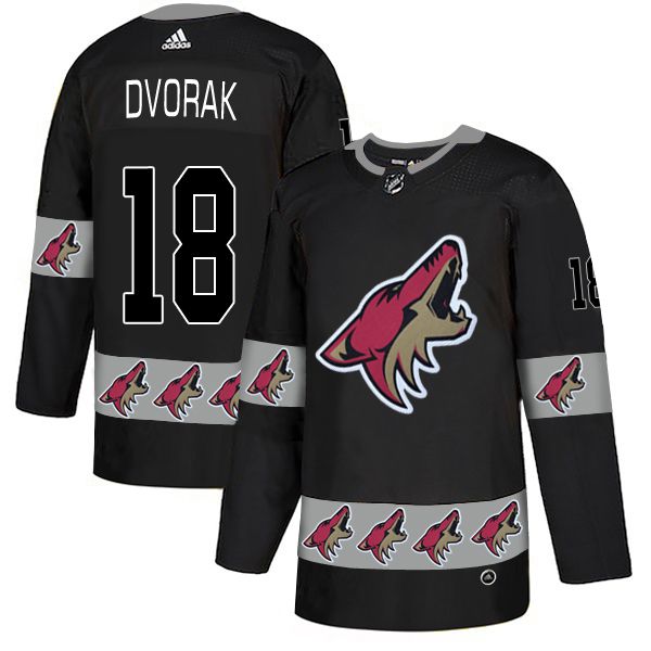 Men Arizona Coyotes #18 Dvorak Black Adidas Fashion NHL Jersey